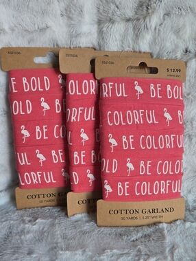 Set Of 3 Cotton Garland by The Spring Shop